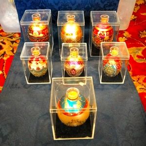 7 Handcrafted Glass Ornaments by Unique Treasure Collection Limited Series